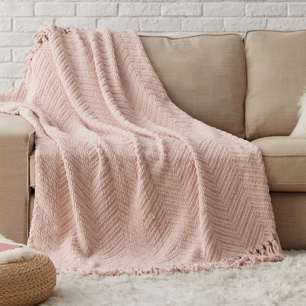 Cozy Winter Collection Bedsure Knit Woven Blanket