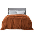 Bedsure Faux Fur Sherpa Twin/TwinXL Blanket – Ultra Soft Plush Bed Blanket for Dorm Room – Burnt Orange – Perfect Gift for Teen Girls