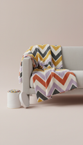 Ink Plum Chevron Throw