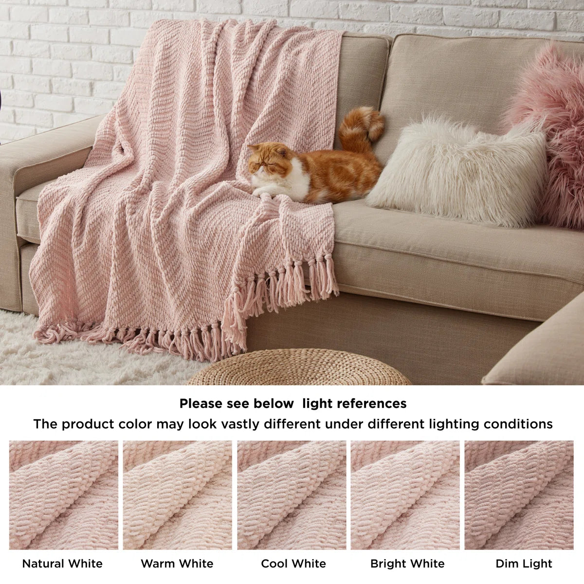Cozy Winter Collection Bedsure Knit Woven Blanket