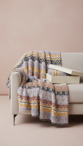 Terracotta Accent Lines Throw