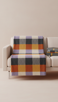 Lavender Mist Grid Throw